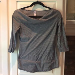 Blue thin striped shirt